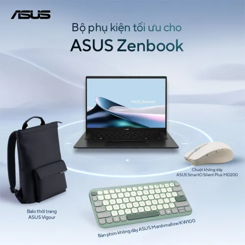 Laptop ASUS Zenbook 14 OLED | Copilot+PC | UM3406GA-QD075W | AMD Ryzen AI 7 445 | 16GB | 512GB | 14" WUXGA OLED
